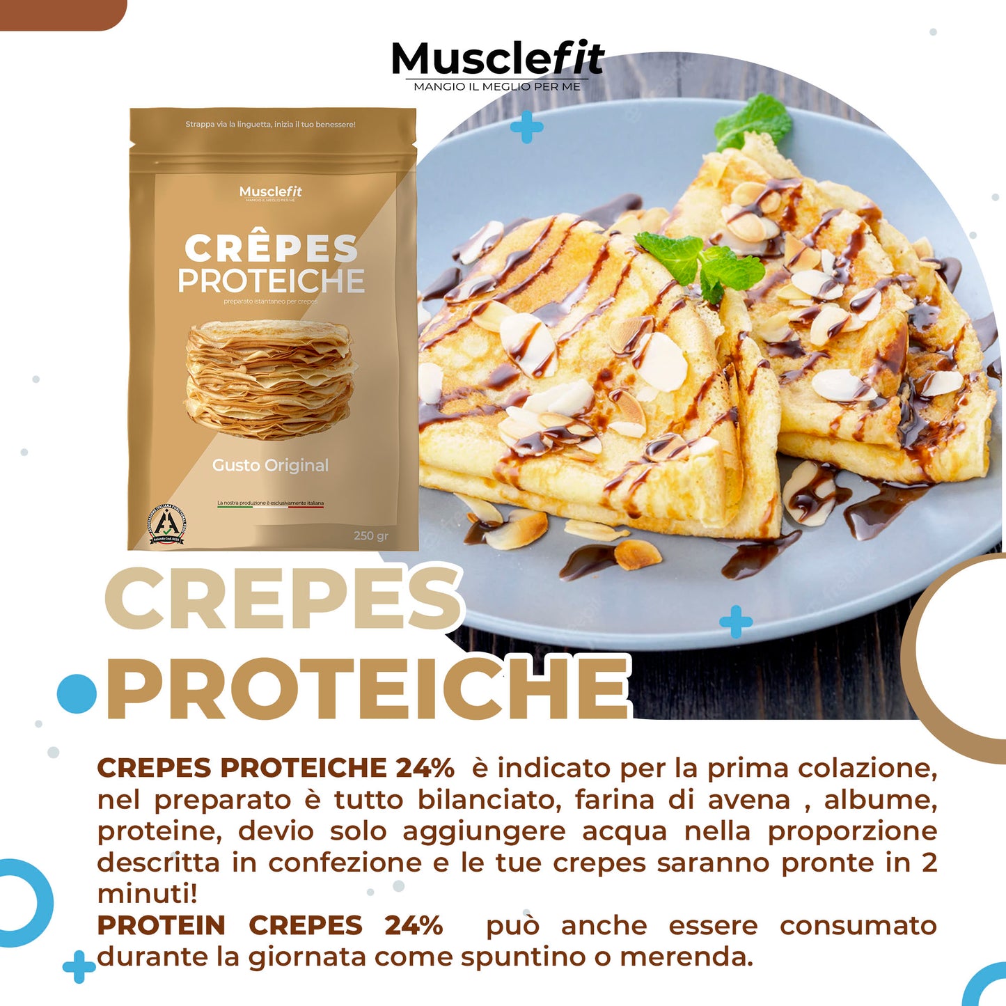 MuscleFit® Crepes Proteiche Low Sugar