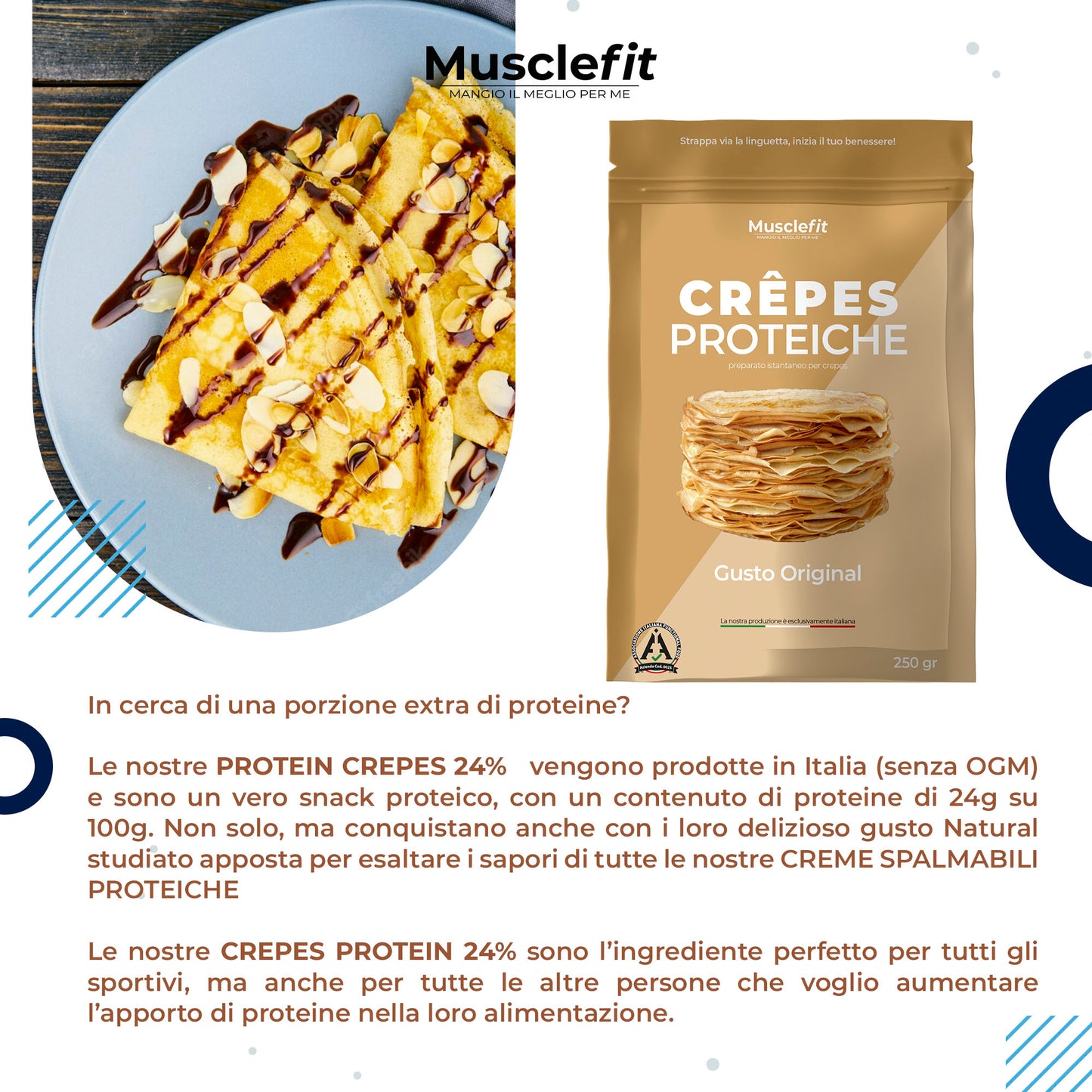 MuscleFit® Crepes Proteiche Low Sugar