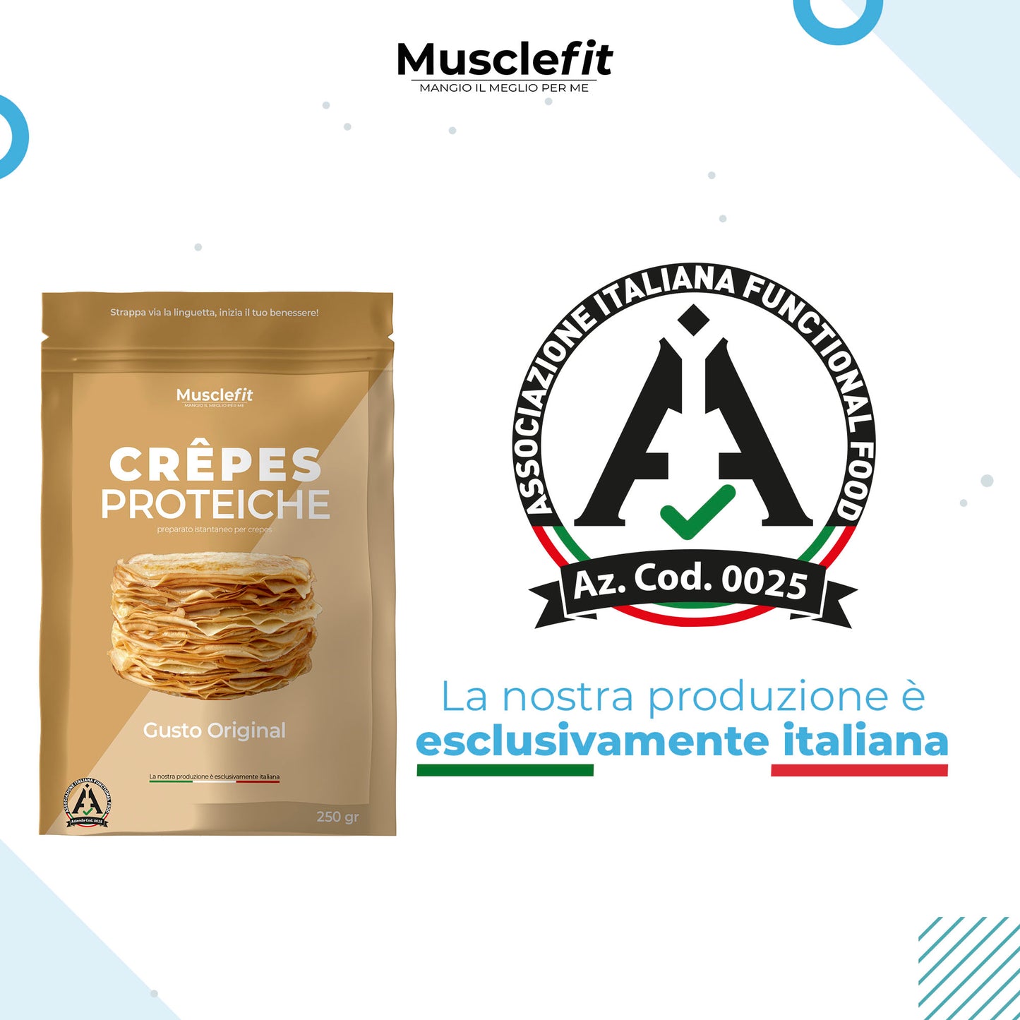 MuscleFit® Crepes Proteiche Low Sugar