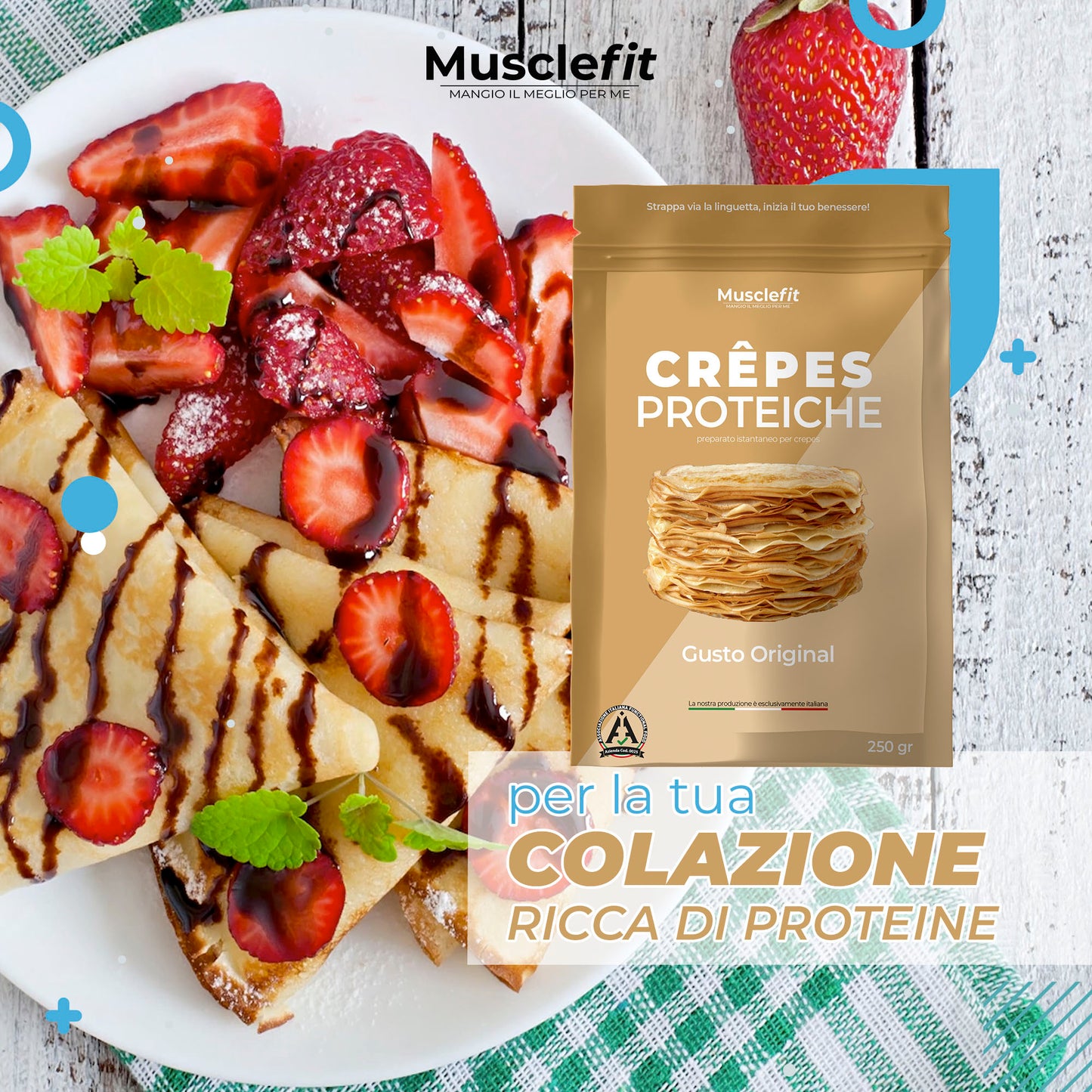 MuscleFit® Crepes Proteiche Low Sugar