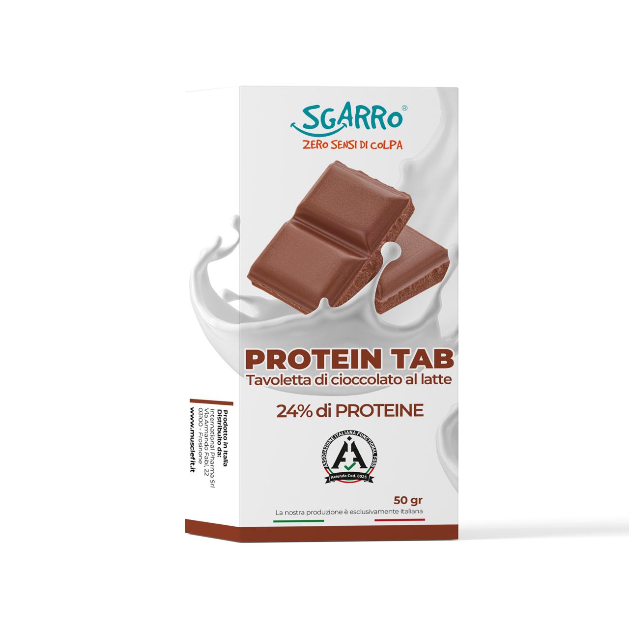 Tavoletta Cioccolato Proteico Protein Tab SGARRO® Cioccolato al Latte