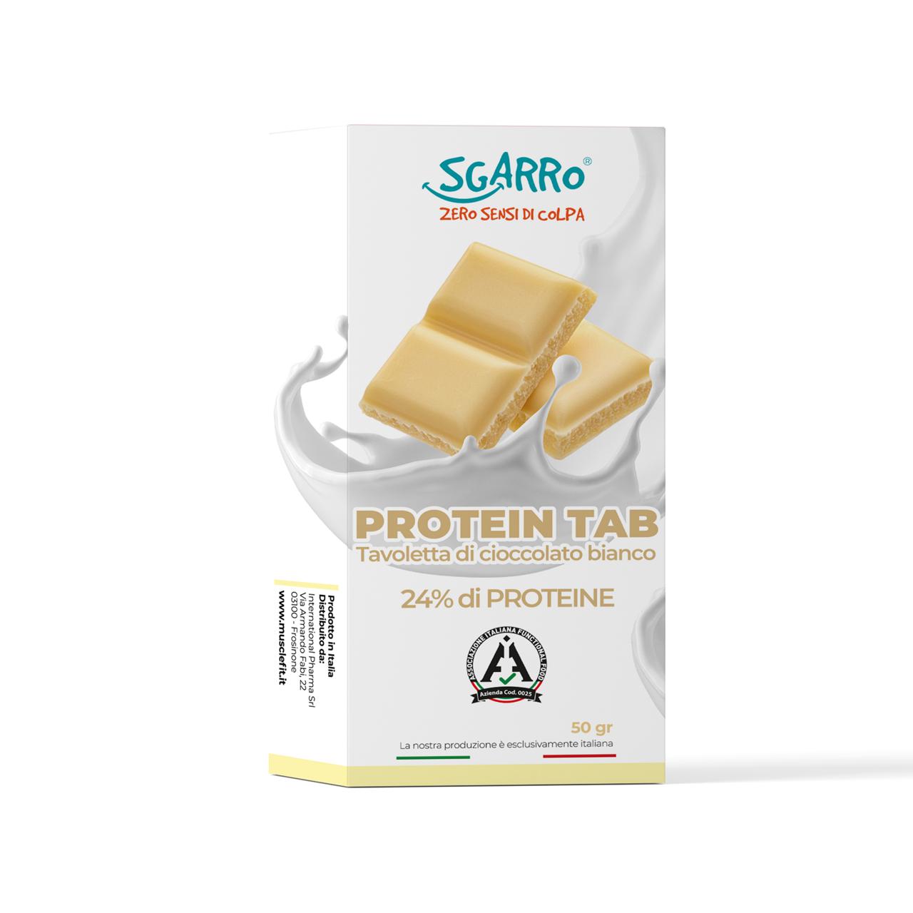 Tavoletta Cioccolato Proteico Protein Tab SGARRO® Cioccolato Bianco