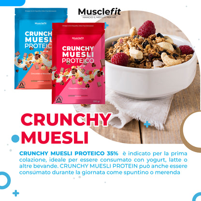 MuscleFit® Muesli Protein Crunchy Cioccolato e Fragole