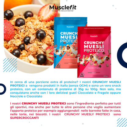 MuscleFit® Muesli Protein Crunchy Cioccolato e Fragole