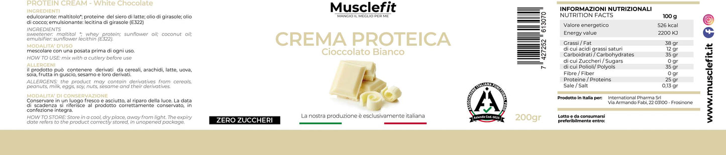 MuscleFit® Crema Proteica Cioccolato Bianco