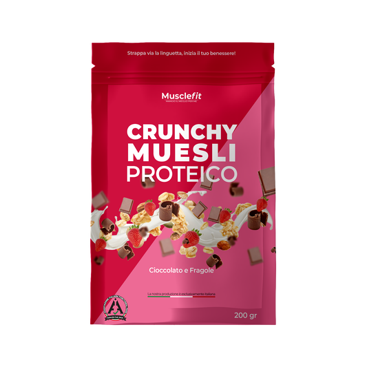 MuscleFit® Muesli Protein Crunchy Cioccolato e Fragole