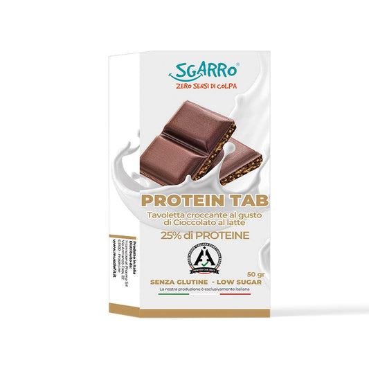 Tavoletta Cioccolato Proteico Protein Tab SGARRO®  Cioccolato al Latte Croccante