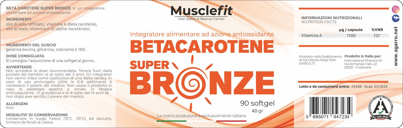 MuscleFit®  - BETACAROTENE - SUPER BRONZE