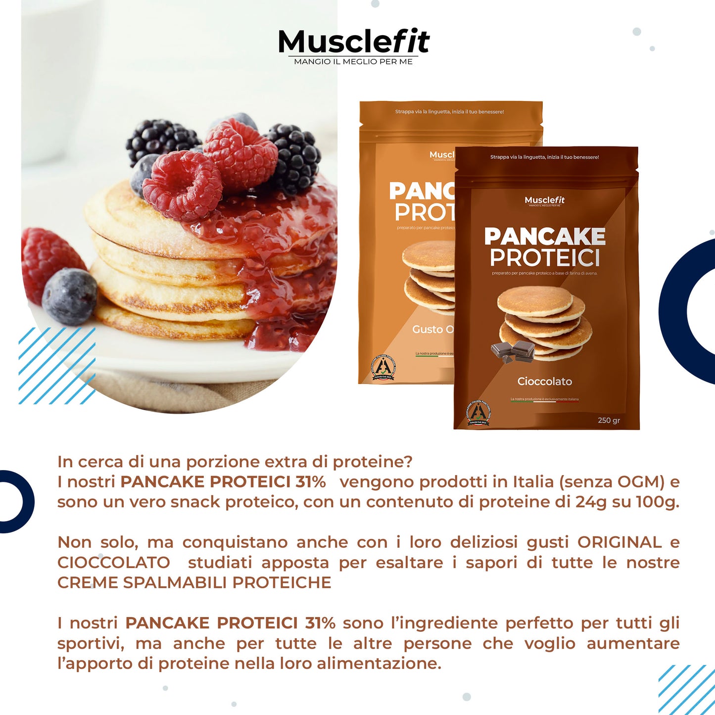 MuscleFit® Pancake Protein Cioccolato